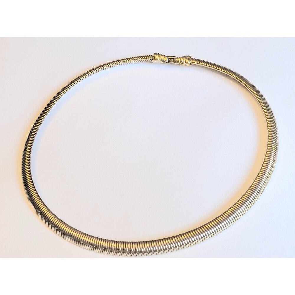 Vintage Napier Classic Timeless Statement Collar Necklace Minimalist Gold Plate
